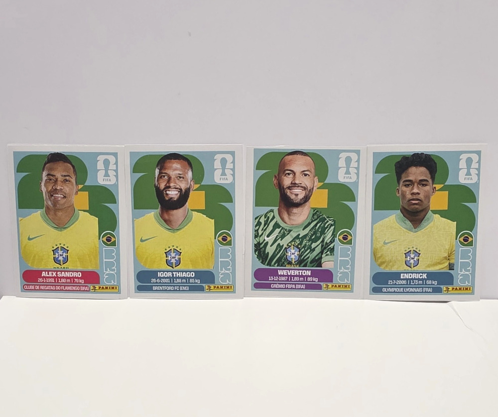Panini FIFA World Cup 2026 Update Set USA Sticker Lot (4) Endrick,Igor Brazil